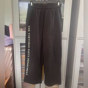 Taylor Swift Black Sweatpants with White Text